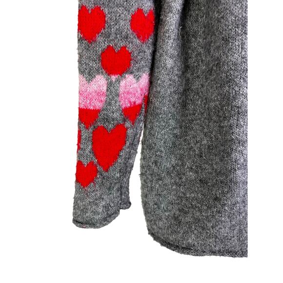 Cupcakes & Cashmere Tunic Sweater Womens Medium Gray Long Sleeve Rolled Hem - Picture 5 of 9